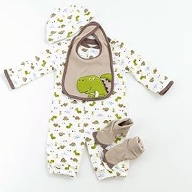Newborn Boys Carter's 4 Pc Dinosaur Layette Set