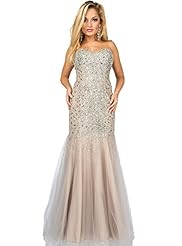 Strapless Sweetheart Mermaid Corset   Waistline Polyester  Dress