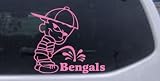 Pee On Bengals Car Window Wall Laptop Decal Sticker -- Pink 6in X 6.6in
