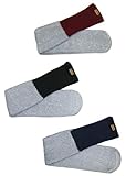 Riverstone Goods Thermal Boot Socks - Solid Color Tops - 3-Pack (3 Pairs) - One Size
