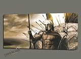300 SPARTANS ACRYLIC OIL PAINTING MIXED MOVIE ART MOUNTED 32X17