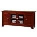 Walker Edison 52-Inch Wood TV Stand Console with Four Doors, Walnut Brown