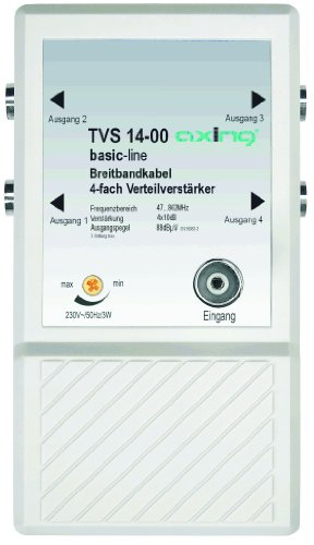 Axing TVS 14-00 4 fach Verteilverst&auml;rker f&uuml;r kleine BK und terrestrische Netze Preisvergleich