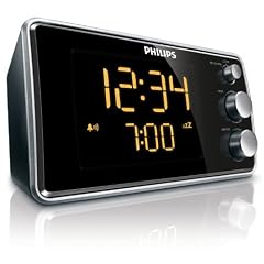 Philips AJ 3551 Radiowecker (FM-Tuner, LED-Anzeige) schwarz/silber