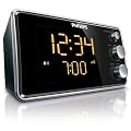 Philips AJ 3551 Radiowecker (FM-Tuner, LED-Anzeige) schwarz/silber