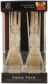 Hosley's Elegant Expressions Set of 2 Cinnamon Nutmeg Reed Diffusers - 40ml