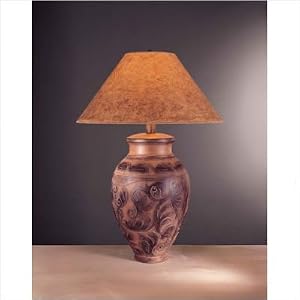 Casual Table Lamp II in Desert Sand with Burnt Clay by Minka Ambience