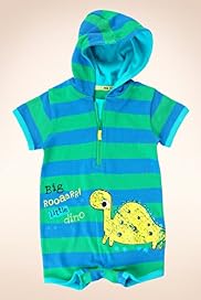 Pure Cotton Dinosaur Striped Romper