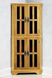 Craftsman Corner Four door Cabinet W / glass Doors, GLASS 23.5"W, LIGHT OAK