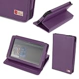 Housse Etui DURAGADGET Luxe Violet en cuir v�ritable avec Port de Maintien Rotatif 360� pour Tablette Amazon Kindle Fire �cran 7 pouces (derni�re / nouvelle g�n�ration septembre 2012)par Duragadget