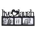 Live/Laugh/Love 3-Window Frame - Black
