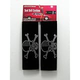 - 	 Silver Skull Pair Shoulder Seat Belt Pad Crystals Studded Rhinestone Car Truck... by la auto