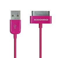 KHOMO: 6ft Pink Dock USB Charger SYNC Data Cord for Apple iPhone iPod & iPad