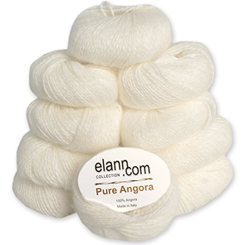 elann Pure Angora Yarn | 10 Ball Bag | Winter White-02