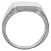 Surgical Stainless Steel Octagon Signet Ring Solid Back Flawless Finish 9/16 inch Sizes 8 to 13