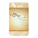 Memory Card Reader (TransFlash, SDHC, SD, Compact Flash, miniSD, RS-MMC, MMCmobile, MMC, MMC Plus, Memory Stick Micro(M2) & Pro & Duo, microSD) Rectangular of Vintage Flourished Treble Clef with Music Notes (Piano Keys)
