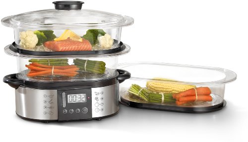 Tristar VS-3905 Dampfgarer Edelstahl 3 Etagen 800W inkl. Timer NEU