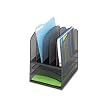 Desktop Organizer,Five 1" Sections,11-3/8"x9-1/2x13",Black