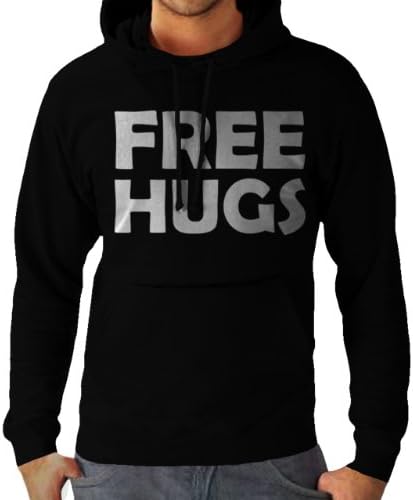 Free Hugs Party Hugger Present Gift Men Hoodie New Unique Black M