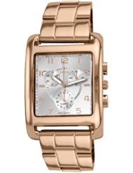 Breda Womens 2334-rosegold Eva Modern Oversized Square Rose Boyfriend Gold Watch