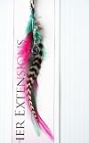Feather Hair Extension Clip Peace Charm