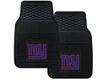 A Set of 2 NFL Universal Fit Front All-Weather Floor Mats - New York Giants