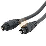 6 Ft / 2 m Digital Optical Audio TosLink Cable for Pro Audio cards / MiniDisk players and recorders