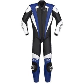 Alpinestars Trigger One-Piece Men's Race & Riding Sports Bike Racing Motorcycle Suit - Color: Blue, Size: 48