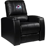 Home Theater Recliner with NHL Logo Panel Team: Colorado Avalanche