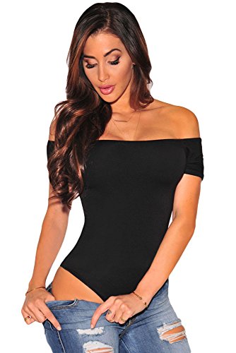 Women Fashion Off Shoulder Top Short Sleeve Party Bodysuit Romper
