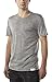 Woolly Clothing Co Men's Merino Wool V-Neck Hiking and Travel T-Shirt,Grey,Medium