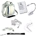 Kindle DX Case (Fits 9.7" Display) Kroo Blue and Gray Creamy Carrying Case with Optional Shoulder Strap + Includes a 4-inch Ebigvalue (TM) Determination Hand Strap + Includes a 3 in 1 Combo Home & Car Charger with USB Data Sync Cable + Screen Protector Guard + eBook Reader Light (Flexable neck, Dual LED) (Accessory Pack is Also Compatible with New Kindle DX Wireless Reading Device 9.7" Display)