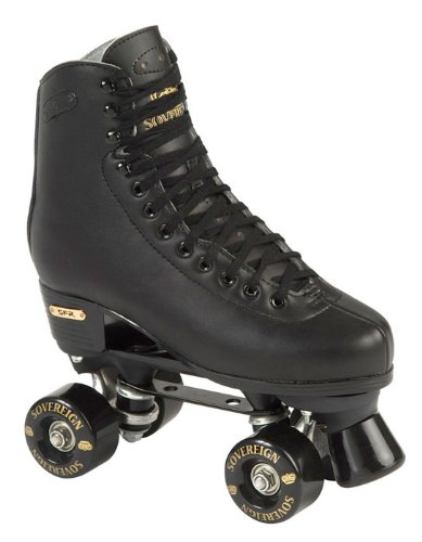 Childrens Toyshop  Toys : Sovereign Gold Quad Roller Skates - Black - Size UK7