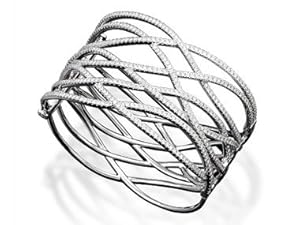 18K white gold cuff