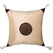 Decorative Handmade Silky Beige & Brown Chinese Calligraphy Cushion Cover / Pillow Sham