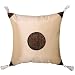 Decorative Handmade Silky Beige & Brown Chinese Calligraphy Cushion Cover / Pillow Sham