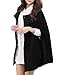 Allegra K Women Winter Single Breasted Poncho Cape Coat Cloak Jacket
