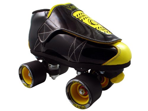 Vanilla Junior Caution Tape Limited Edition Black Yellow Mens Boys Ladies Womens Girls Kids Childrens Youth Quad Speed Roller Skates