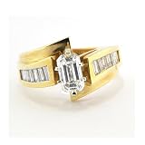 1.04ct Ctr. Emerald Cut Diamond Ring Near Colorless Color & SI1 Clarity with 0.30ct sidestones in 14k Yellow Gold 41ffm0axigL. SL160 1.04ct Ctr. Emerald Cut Diamond Ring Near Colorless Color & SI1 Clarity with 0.30ct sidestones in 14k Yellow Gold