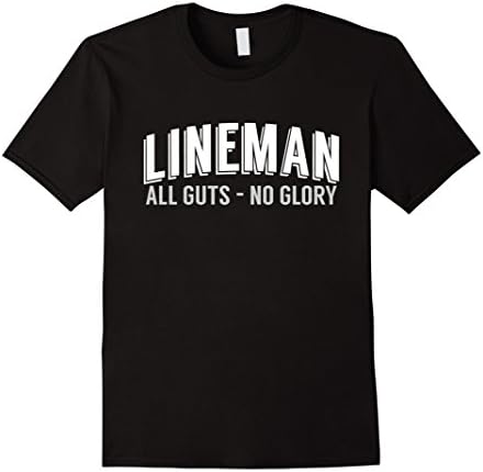 Men's Football Coach Shirts: Lineman All Guts No Glory T-shirt New 2XL Black