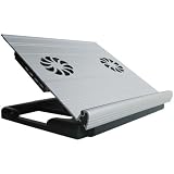 CS0304 Aluminum 17″ Laptop Cooling Pad with 4 Ports USB Hub, Adjustable Stand, 2x 2500RPM Cooling Fans, Up to 17 inch