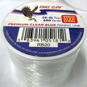 Eagle Claw Premium Clear Blue Mono Fishing Line - 20 lb./600 yards