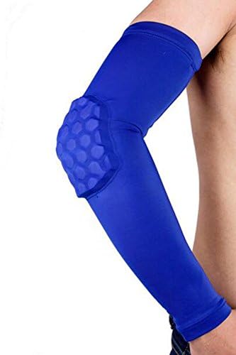 Generic Skidproof Compression Pad Protector Gear Cycling Basketball Shooting Arm Sleeve (Dark blue, XL)