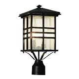 2 Light Black Outdoor Post