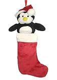 Soft Plush Musical Penguin Christmas Stocking By Russ #69927