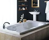 Jacuzzi EH85958AL Real Acrylic 72-Inch by 42-Inch by 23-Inch Whirlpool Bath, Almond Finish