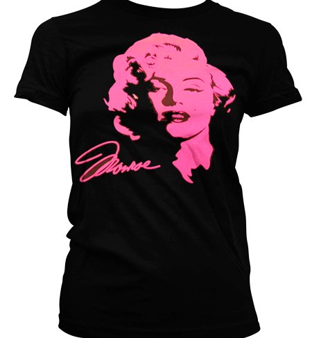 41ffwZt9mnL Marilyn Monroe In Pink Neon Juniors Girls Tshirt