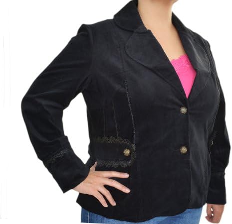Panitti Woman Plus-Size Victorian Gothic Velvet Jacket