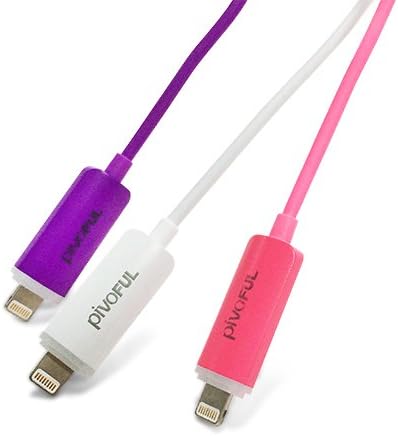 PivoFUL Firefly 8 Pin USB Charging &amp; Data Cable For Apple iPhone 5/5S (Purple)