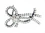 Bow Tie Crystal Jeweled Hair Pin